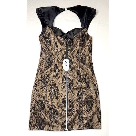 Guess Claudia Black Lace Sleeveless Sheath Dress 6 Velvet Sexy Party Lacy - Picture 9 of 12